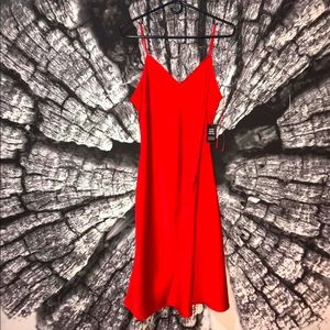 Express Red Satin Dress